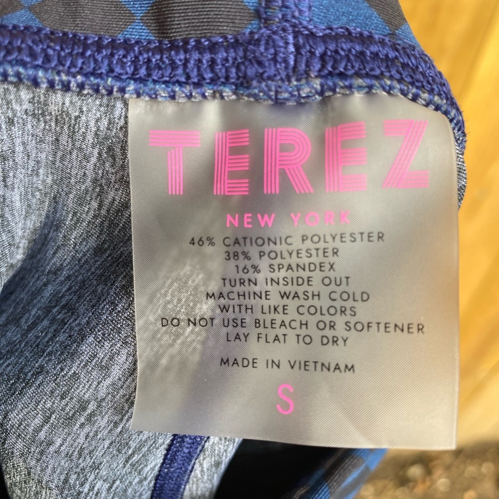 Terez Blue and Black Patterned Leggings - Picture 6 of 7